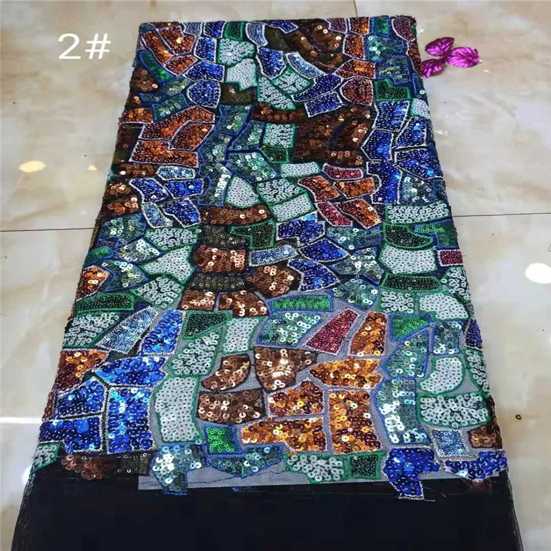 Модная африканская кружевная ткань высококачественные блестки бархатное