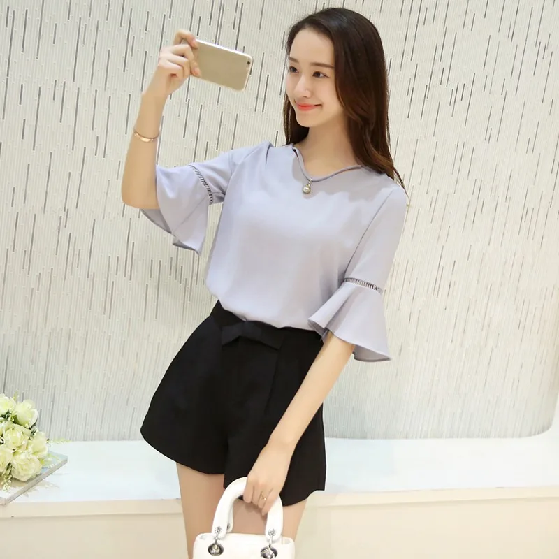 Женские блузки рубашка открытая кружевная блузка топы Повседневная для работы