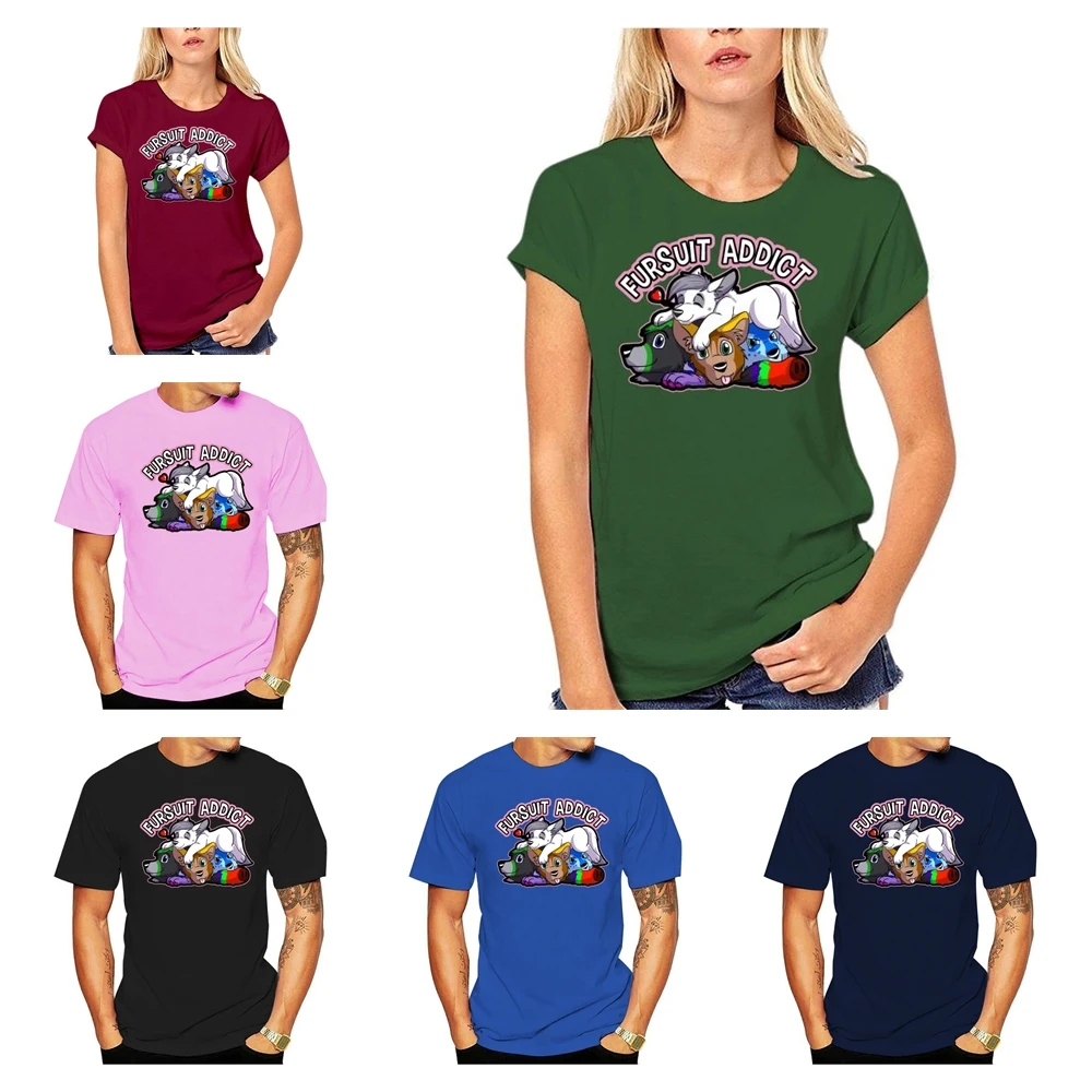 Фурсьют фирменные мужские Черная футболка милые миленькие в японском стиле