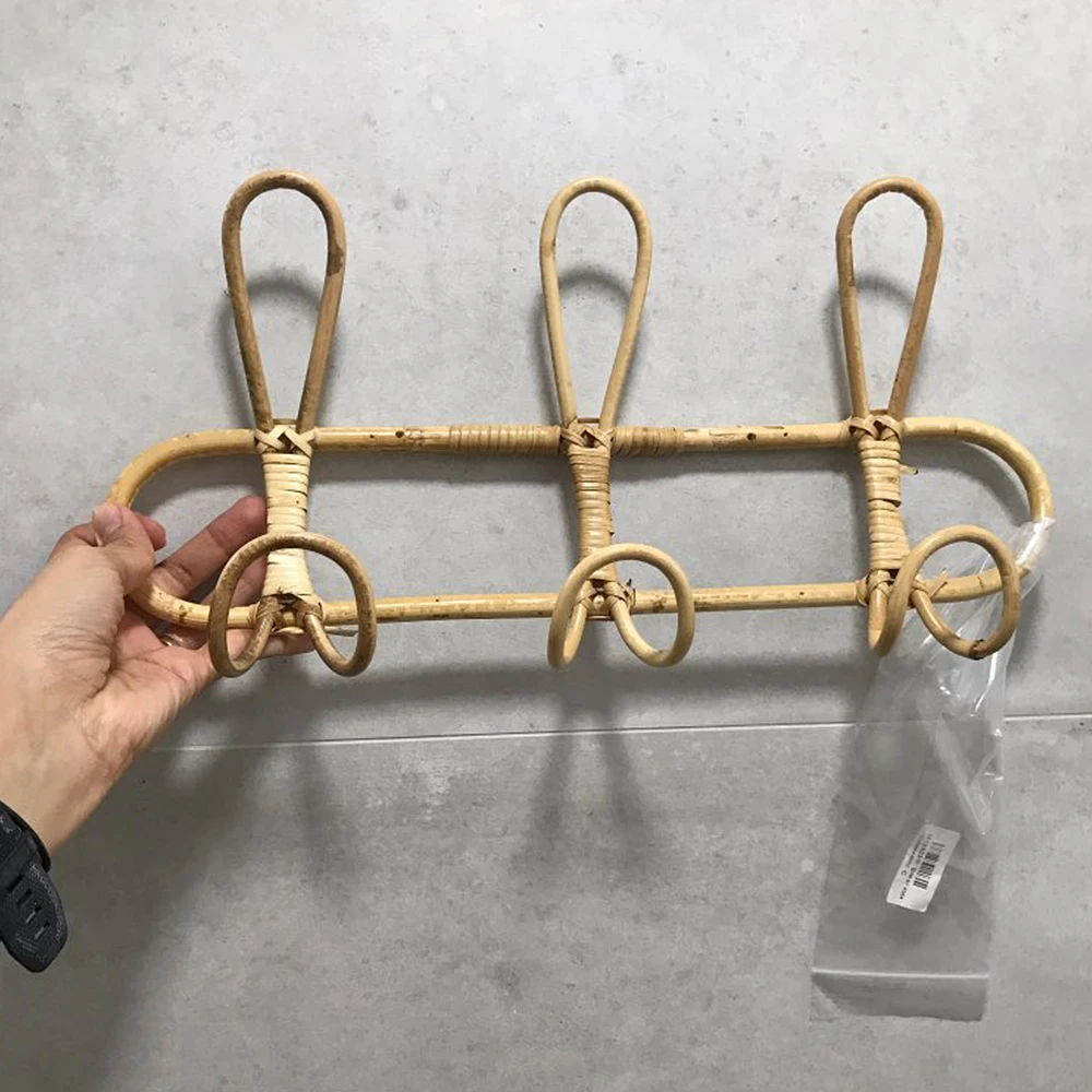 Ротанговые настенные крючки для детской одежды органайзер шляпа подвесной