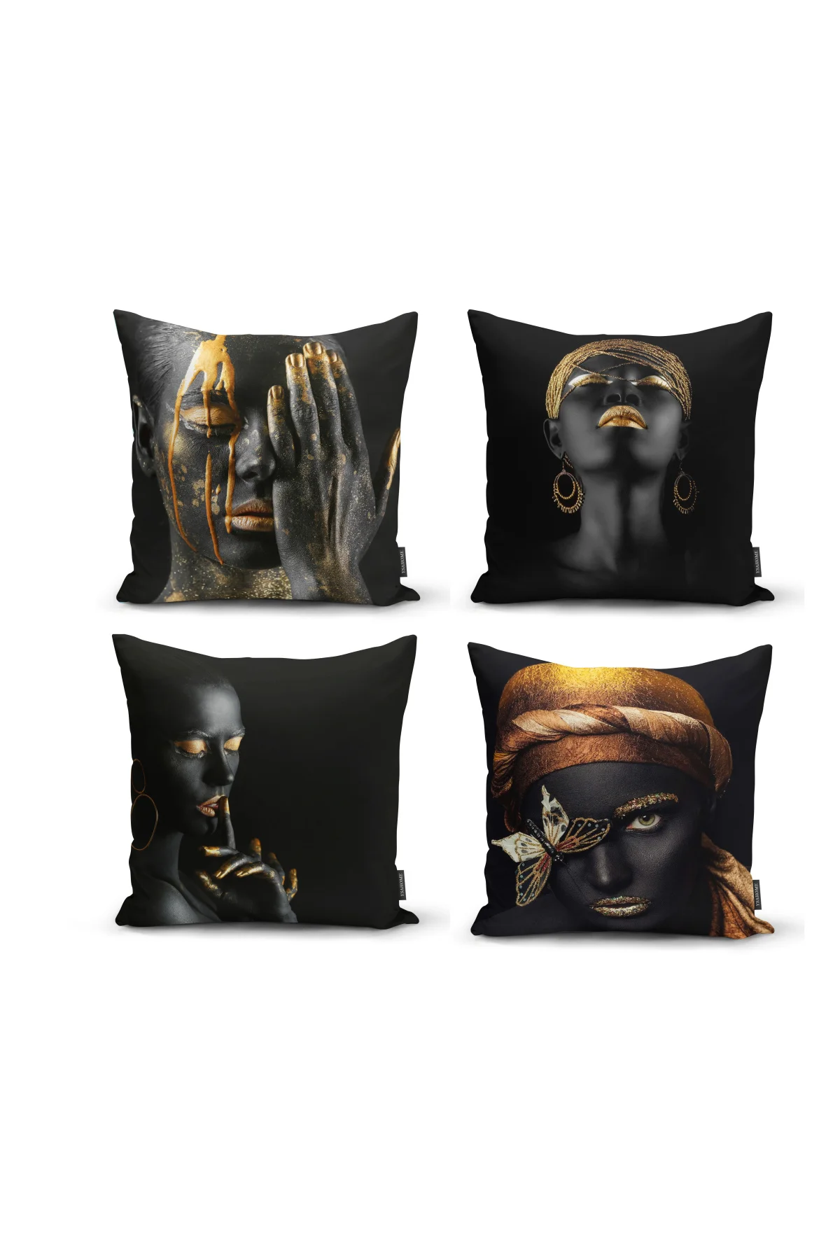 

Африканская женщина с макияжем узорчатый декоративный замшевый текстурированный четырехъядерный комбинированный декоративный Чехол-Под...