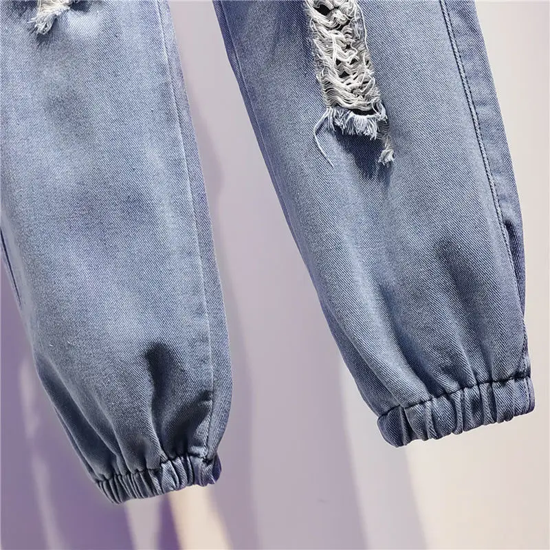 

Loose Jeans Woman 2020 Spring Summer Black ArmyGreen Boyfriends Harem Jeans for Women Vintage Hole Jeans Pants Vaqueros Mujer