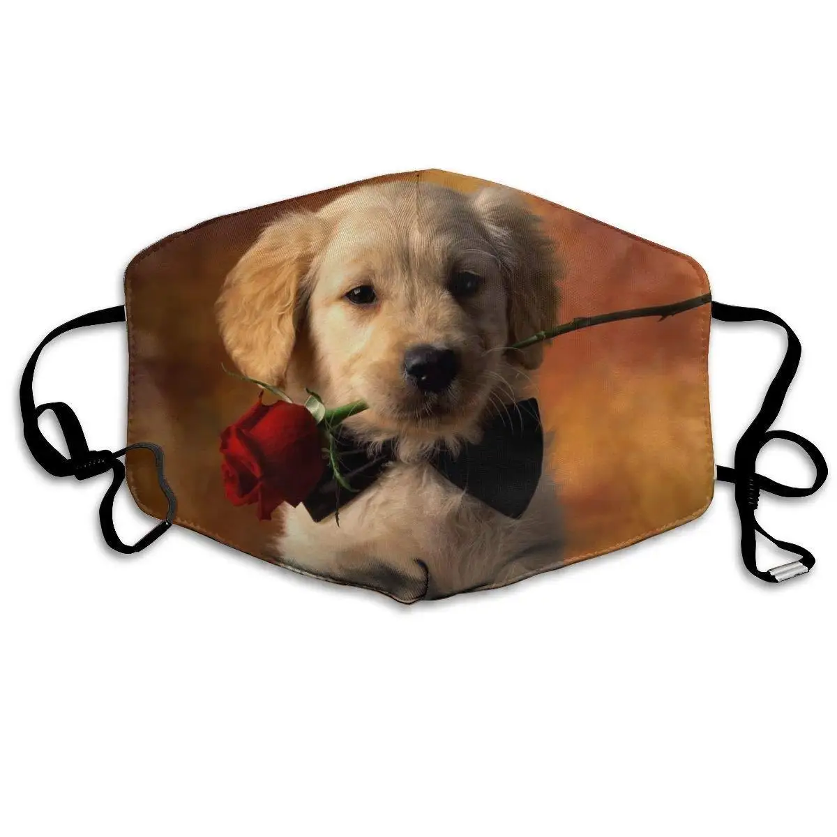 

Cute Retriever Puppy. Creative Design Dog Lovers Gift Mouth Covering Washable Reusable Fabric Face Mask with Filter