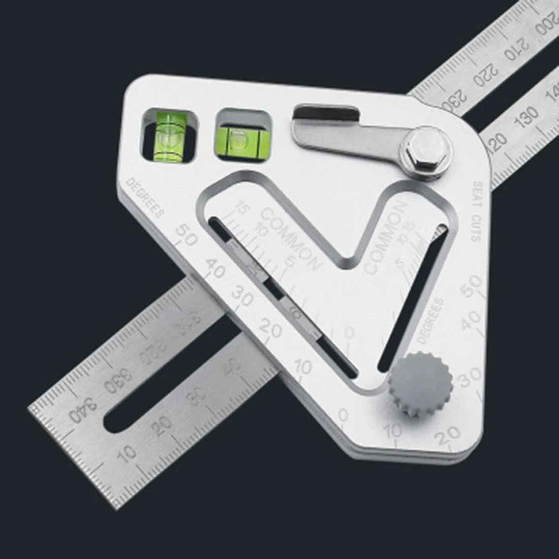 

Aluminum Alloy Triangle Ruler Multi-function Measuring Guide Speed Angle