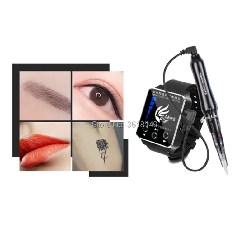 Digital Linen-free Tattoo Machine for Eyebrow Lip Smart Watch Embroridery Pen Anesthesia-free Needle Microblading | Красота и