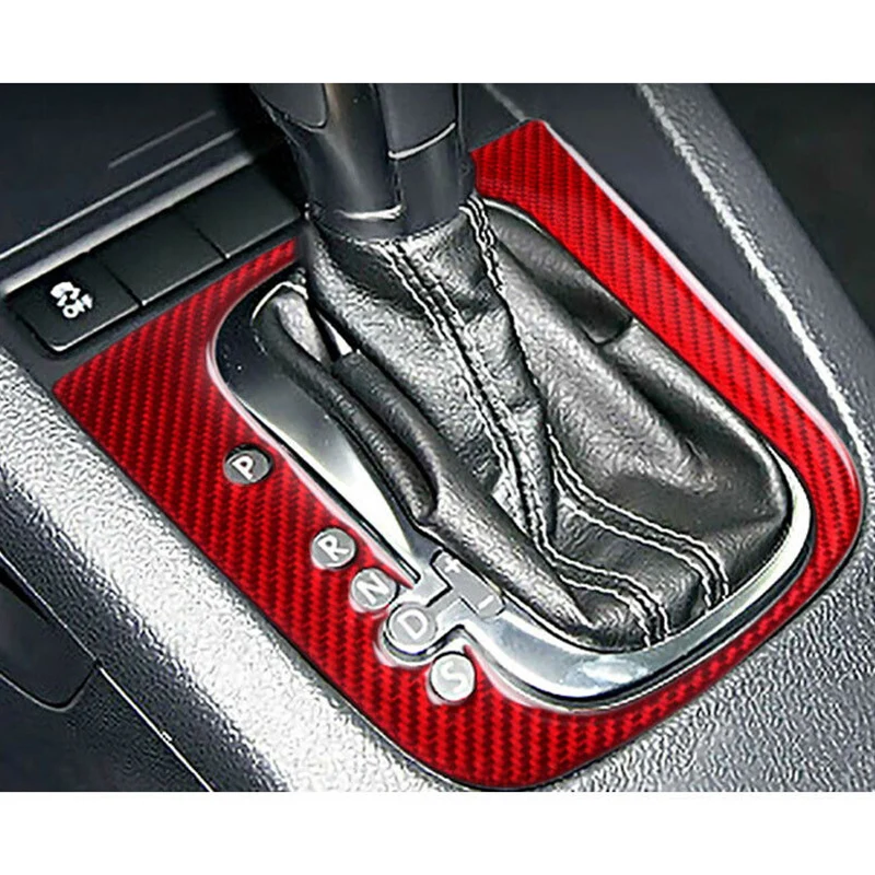 

Real Carbon Fiber Gear Shift Panel Cover Fit For Volkswagen Golf 6 MK6 GTI 2008 2009 2010 2011 2012 Red LHD Only High Quality