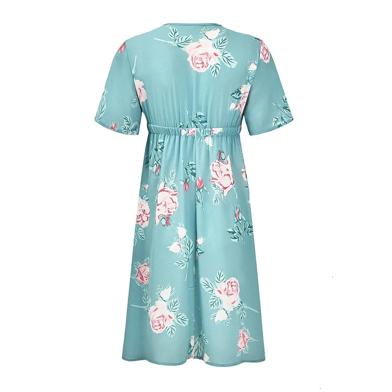 Летние Boho Jurk 2019 шифоновые платья с цветами для беременных глубоким v образным