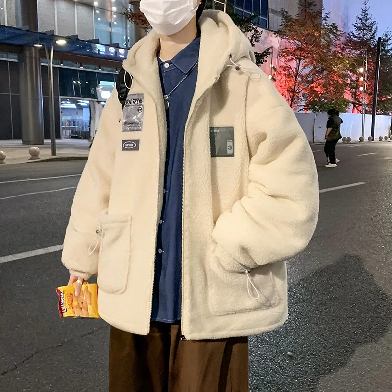 Кашемировое пальто из ягненка мужское зимнее хлопковое 2021 утепленная хлопковая