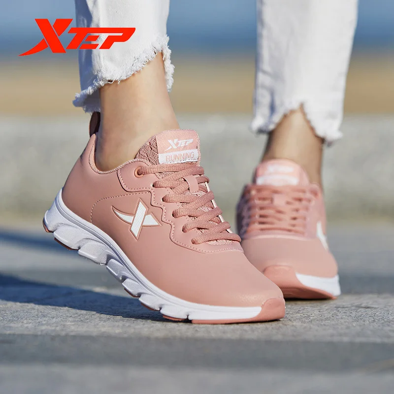 Xtep Blade, мужские и женские кроссовки, Весенняя Новинка, кожаная поверхность, легкие дышащие спортивные кроссовки, кроссовки для бега, 881118119265