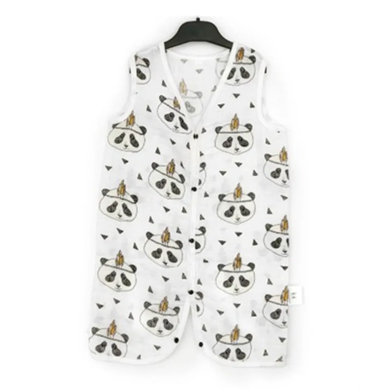 Хлопковый спальный мешок унисекс мягкая марлевая детская одежда для сна жилет