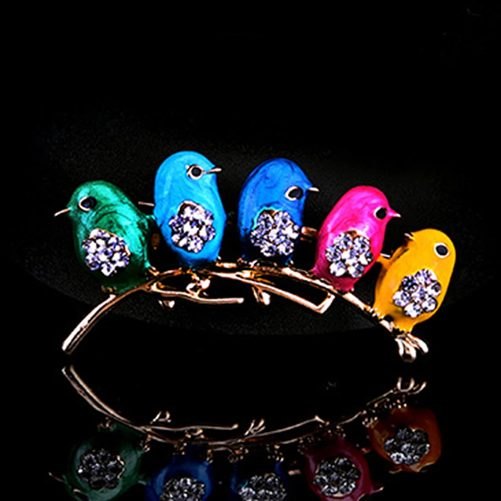 Ювелирное изделие для девочек Милая брошь с птицами элегантная булавка