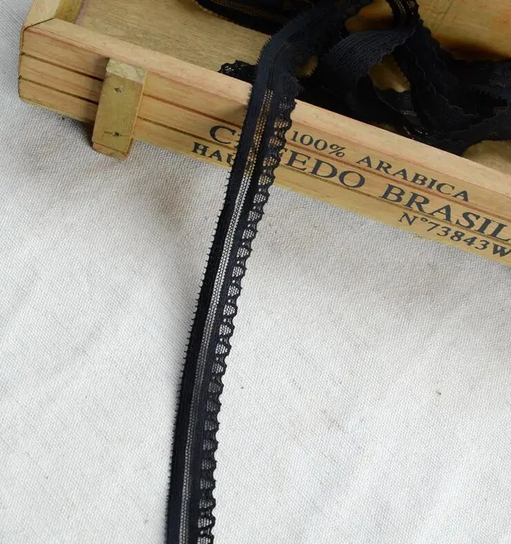 10 м/лот ширина 1 см высокое качество черная эластичная лента аксессуары ткань с