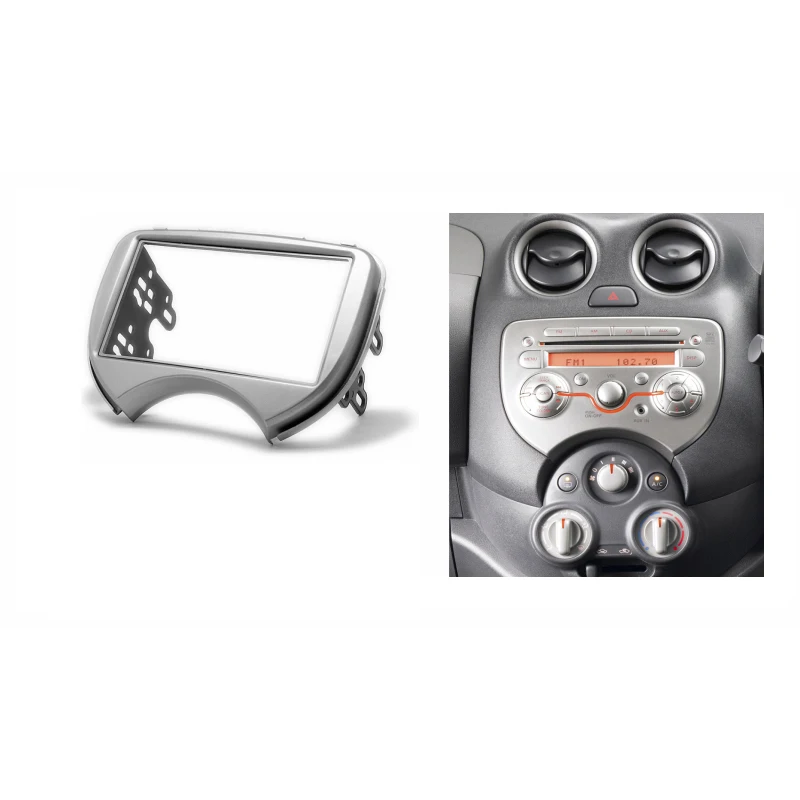 Двойная Din радиопанель для NISSAN Micra March (K13) 2010 + RENAULT Pulse приборная панель DVD стерео