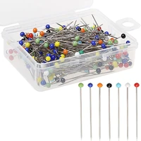 100pcs stainless steel pearl positioning needles embroidery pin diy making craft supplies sewing pins tools multicolor