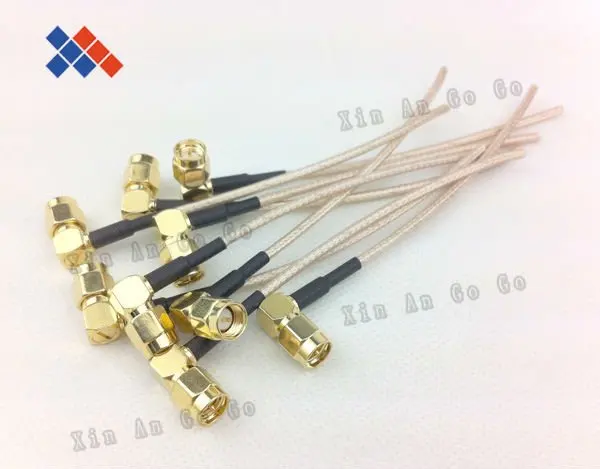 DIY Радиочастотный кабель SMA Мужской правый угол помощью соединительного кабеля с