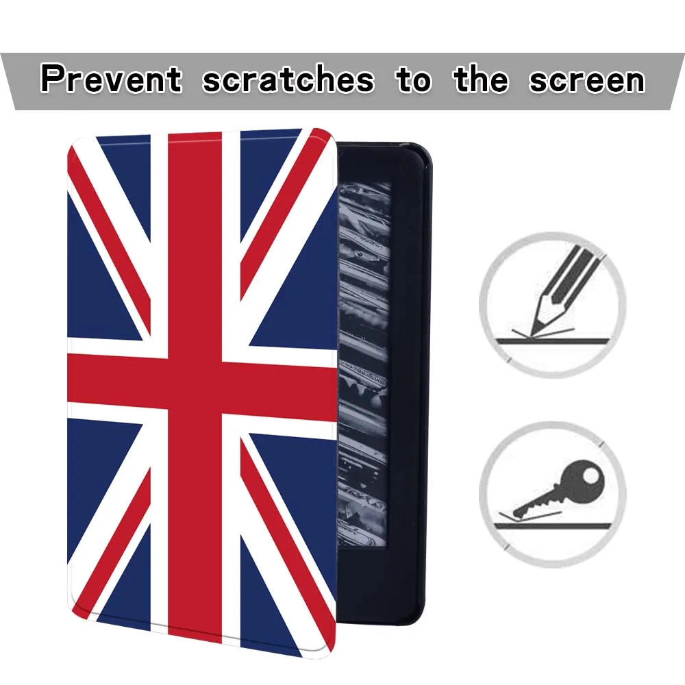 Tablet Case for Amazon Kindle Paperwhite 1/2/3/4/Kindle 2019/2016 Flag Pattern Hard Shell Cover Accessories+pen | Компьютеры и офис