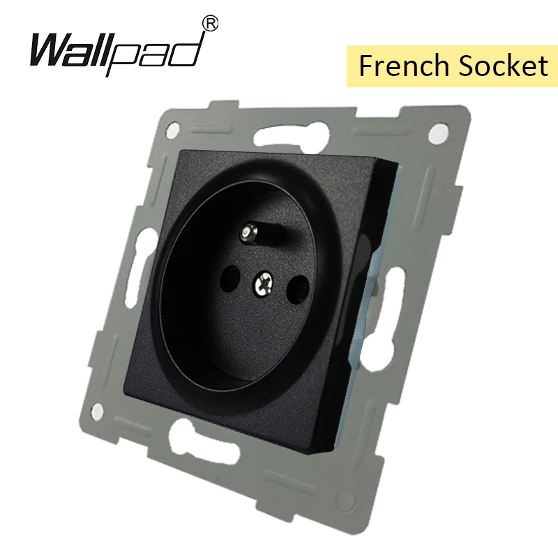 French Socket DIY ЕС функциональный ключ для модуля переключатель и гнездо с когтями крепления задней Wallpad L6 серии - Цвет: French Socket