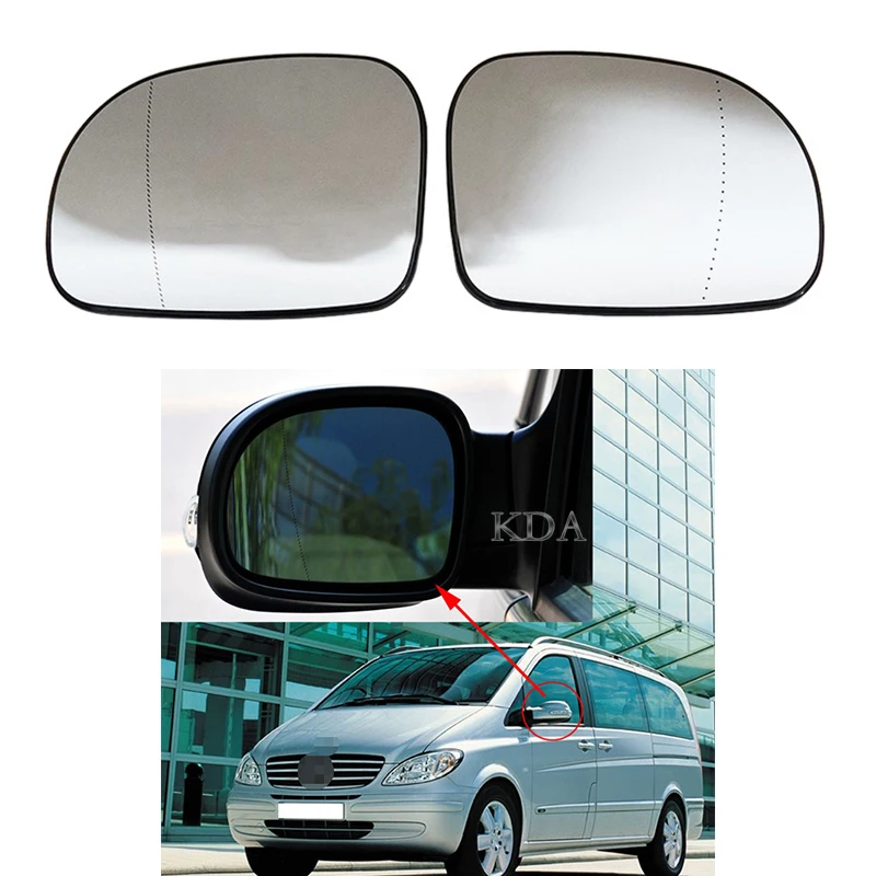 

Left Right Heated Rear Mirror Glass For Mercedes-Benz Viano W639 2003 2004 2005 2006 2007 2008 2009 2010 A0008100919 A0008101019