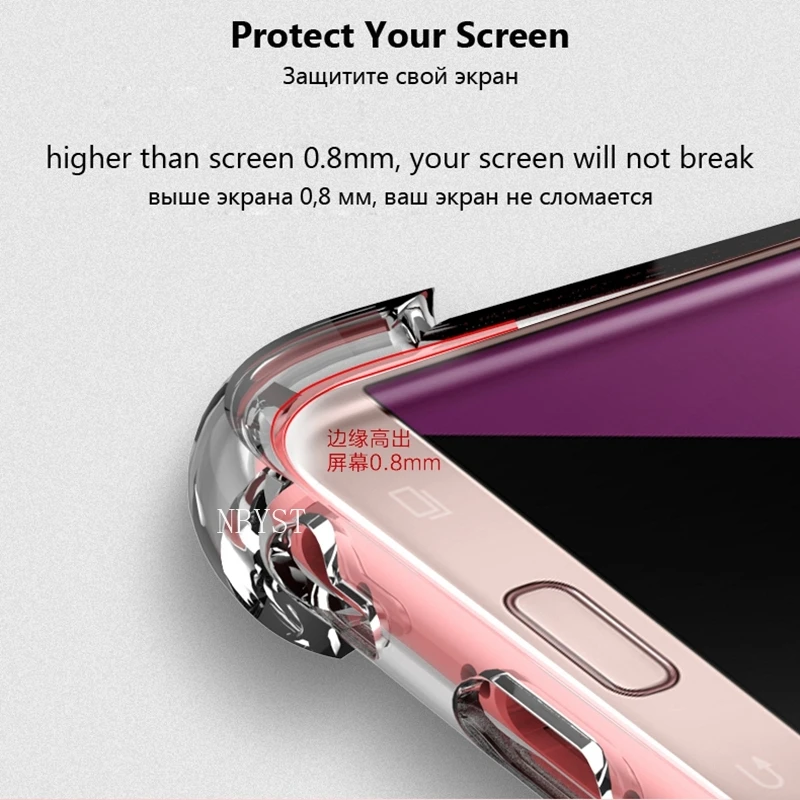 Мягкий ударопрочный чехол для задней панели чехол для samsung Galaxy S6 S7 S8 S9 край A2 A3 A5 A6 A7 A8 A9 плюс CORE AIRBIG крышка