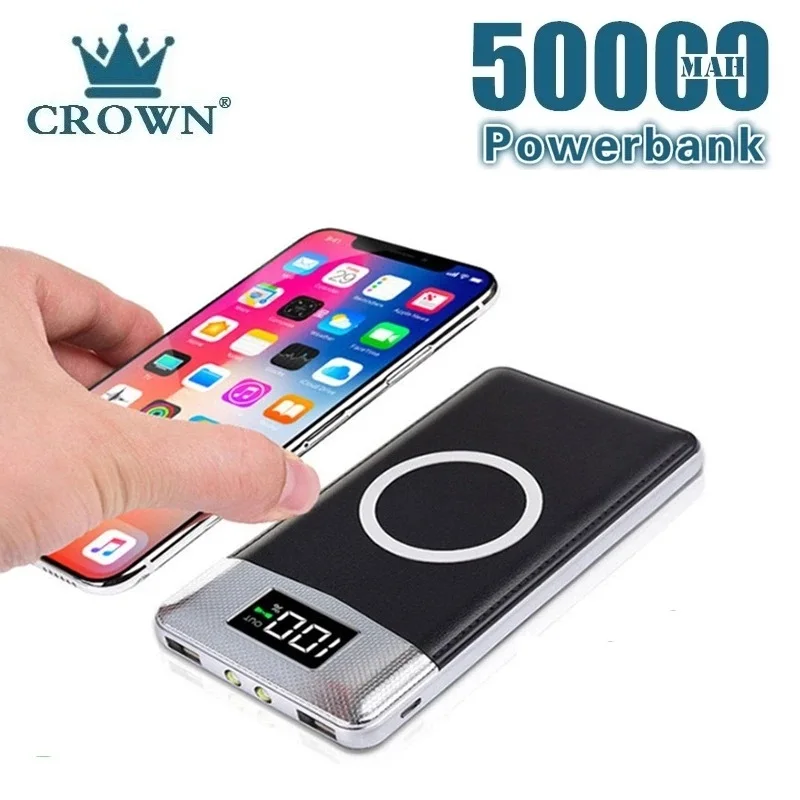 

Внешний аккумулятор на 10 000 мА · ч, внешний аккумулятор, встроенное Беспроводное зарядное устройство, портативное беспроводное зарядное уст...