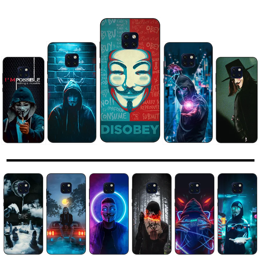 V vendetta anonymoss Mask чехол для телефона Huawei Mate 9 10 20 Pro lite 20x nova 3e P10 plus P20 Honor10 lite|Бамперы| |