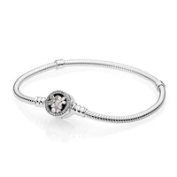 original 925 silver pan love magnolia fashion womens bracelet is suitable for mens and womens classic wedding gifts