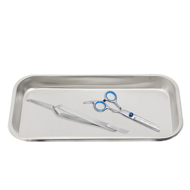 1 шт. нержавеющая сталь Хирургический медицинский прямоугольник лоток
