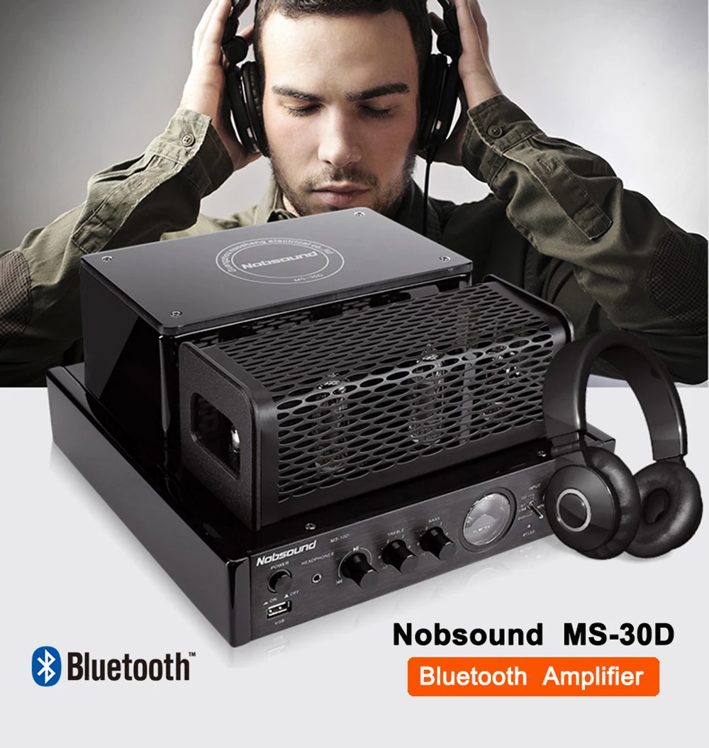Nobsound Bluetooth усилитель MKII с поддержкой USB оптический коаксиальный бас DVD CD-вход |
