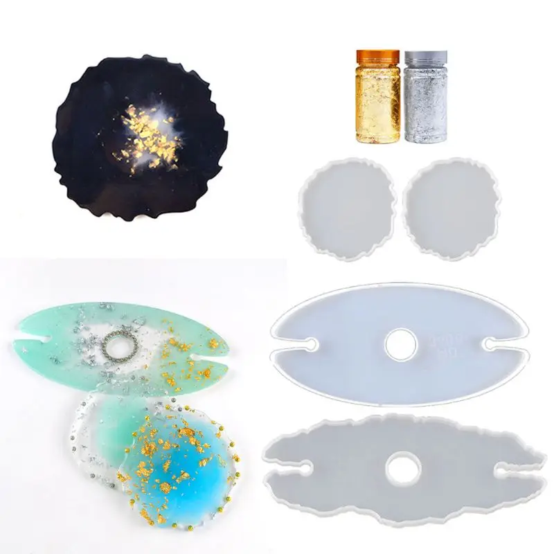 5 шт. стеклянный для вина ручной работы рок эпоксидная смола форма бутылки полка