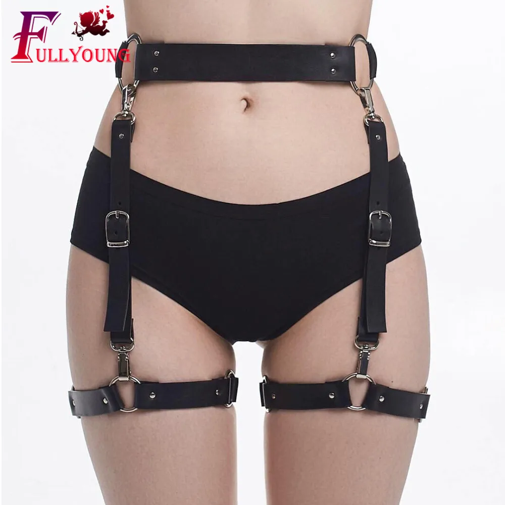Fullyoung сексуальный фетиш ремень БДСМ бондаж ремни для нижнего белья чулки до бедра
