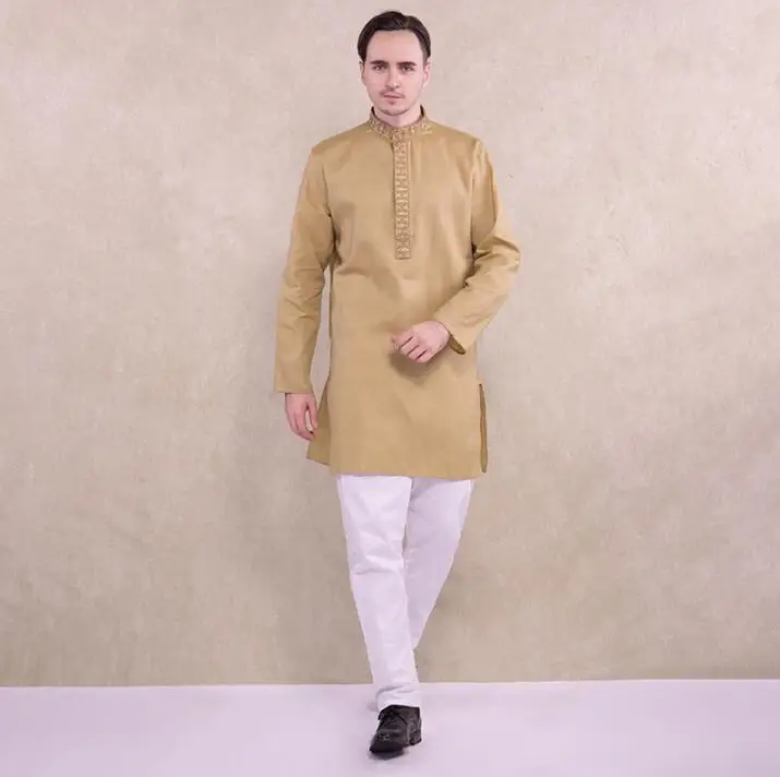 Новые мужские костюмы модные этнические индийские комплекты с вышивкой удобные