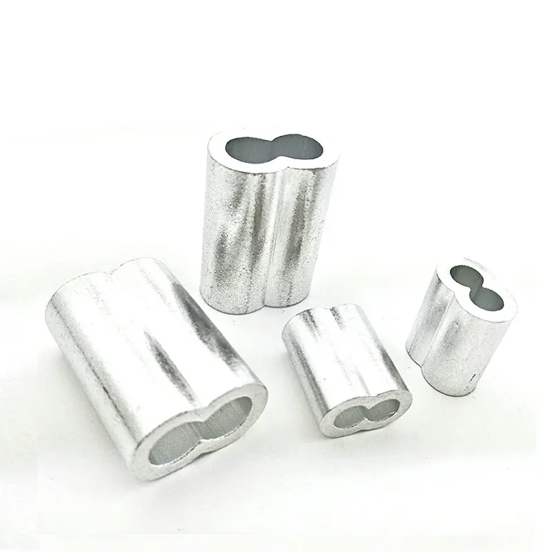 50 шт. алюминиевые муфты ОБЖИМНАЯ муфта с двойным отверстием 8 форм Овальный зажим