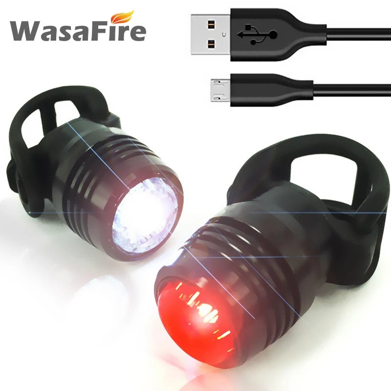 

WasaFire LED Bicycle Lamp Aluminum Alloy Bike Front Rear Light MTB Taillight 3 Modes Waterproof Bicycle Back Lights Warning Lamp