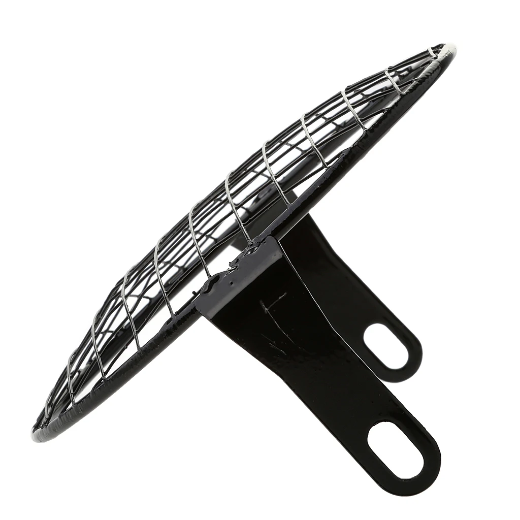 

Metal 6.3" Vintage Round Headlight Grill Protective Square Net Cover