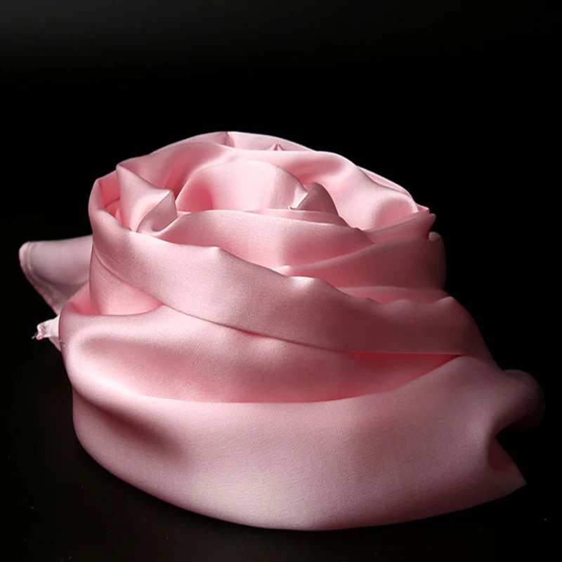 Женский шарф из 100% натурального шелка роскошный брендовый Бандана чистого для