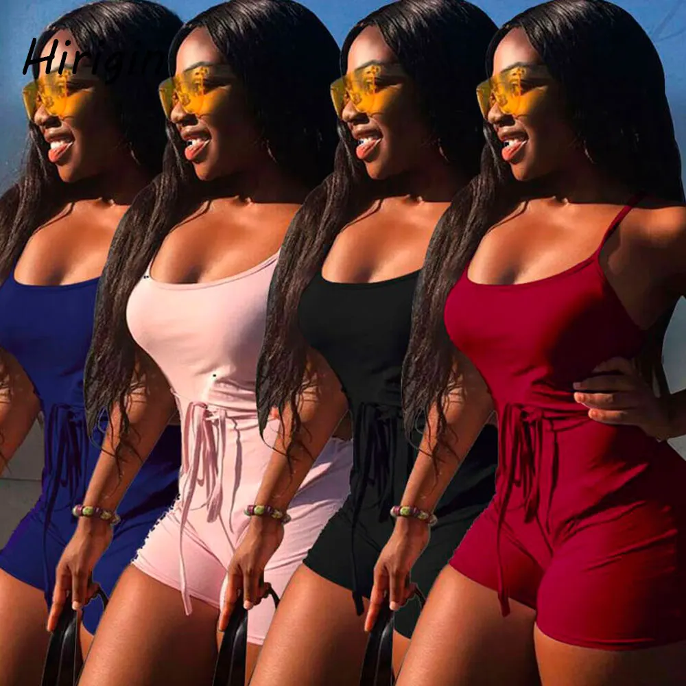 Женский короткий комбинезон без рукавов |