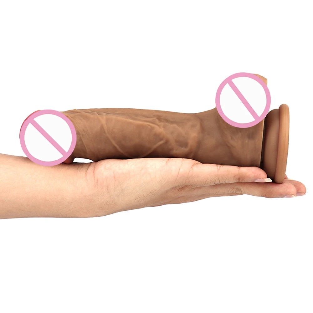 Желе 9 дюймов двойной Слои силиконовый реалистичный конский дилдо мягкая