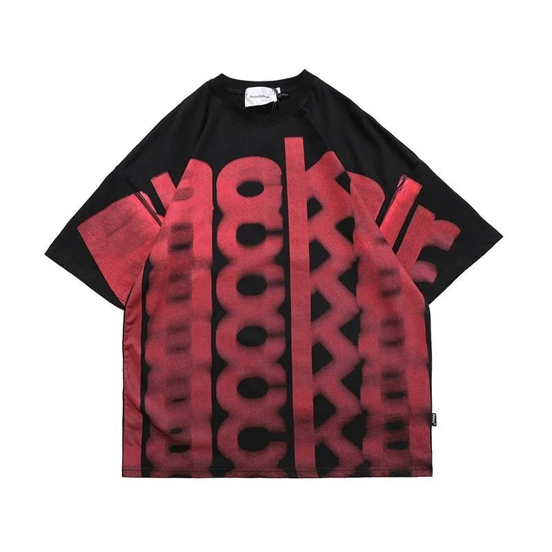 

High Street Cotta Men's Oversize Printing Short Sleeve T-shirt Tops Tee Short Sleeved T Hip Hop LooseT-shirt for Couple Dress