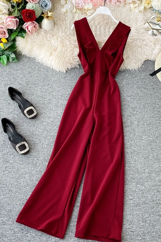 Новинка весна-лето 2020 женские комбинезоны без рукавов Комбинезоны для женщин