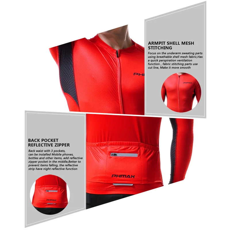 PHMAX полиэстер мужской Pro Джерси Майо для велоспорта Ropa Ciclismo MTB велосипед одежда с длинными рукавами гонки на велосипедах велосипедные костюмы