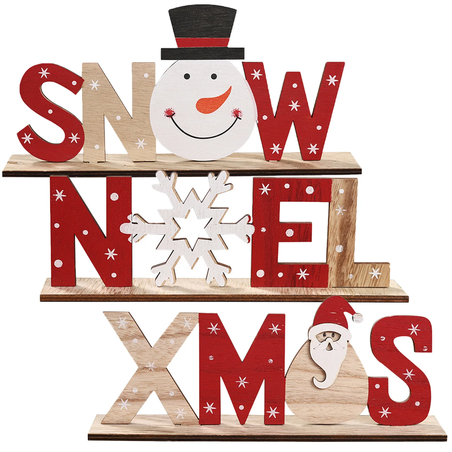 Behogar деревенский Рождество деревянный Noel со снежным рождественским письмо доска