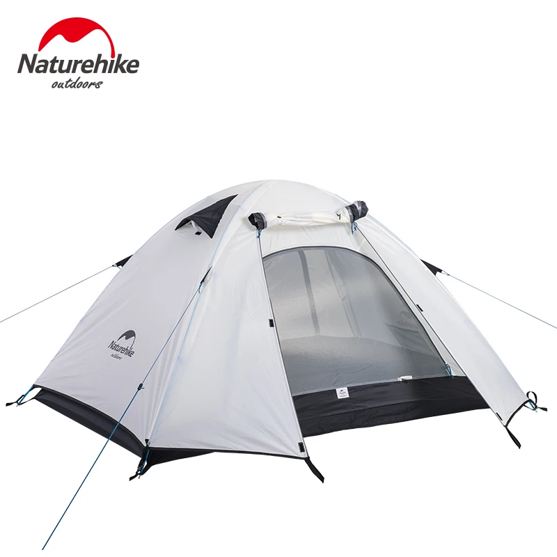 Verkauf NatureHike Verbesserte P Serie UPF 50 + 2 3 4 Personen Ultraleicht 210T Polyester Stoff Doppel Schicht Im Reise Camping Zelt