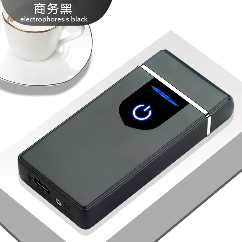Двухдуговая импульсная электрическая перезаряжаемая Зажигалка USB ветрозащитная известная электрическая зажигалка плазменная электрическая зажигалка