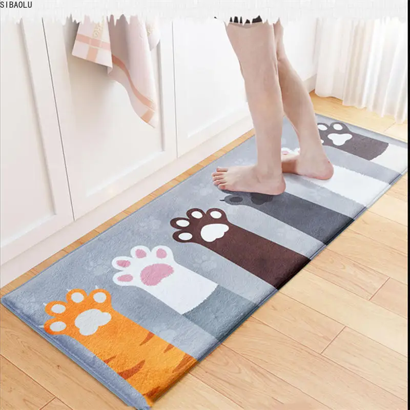 

Mat Door Mat Cat Carpet Toilet Tapete Rug Porch Doormat Cat Doormat Floor Anti-slip Water Absorption Carpet Kitchen Accessories