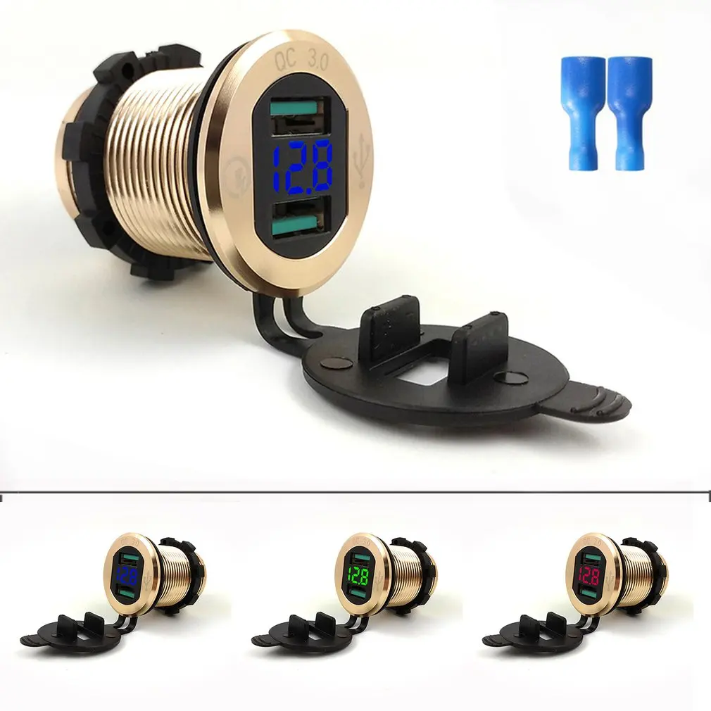Новинка 9 В 12 18 Вт автомобильное зарядное устройство разъем QC3.0 USB порт