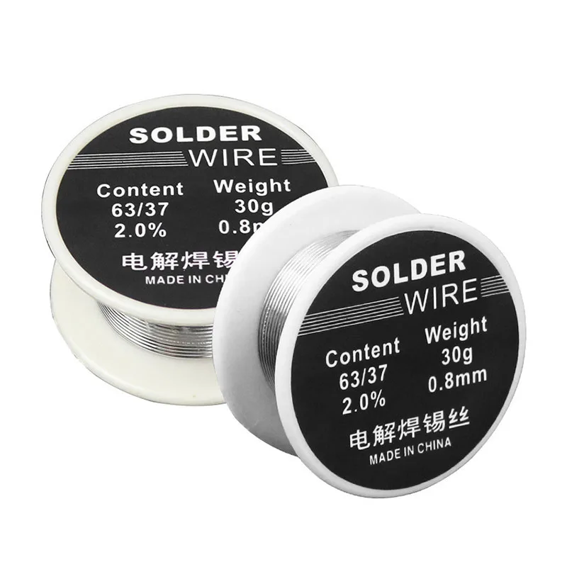 Оловянно-свинцовый припой с канифолью 63/37 30 г/рулон 0 8 мм 2% флюс катушка для сварки