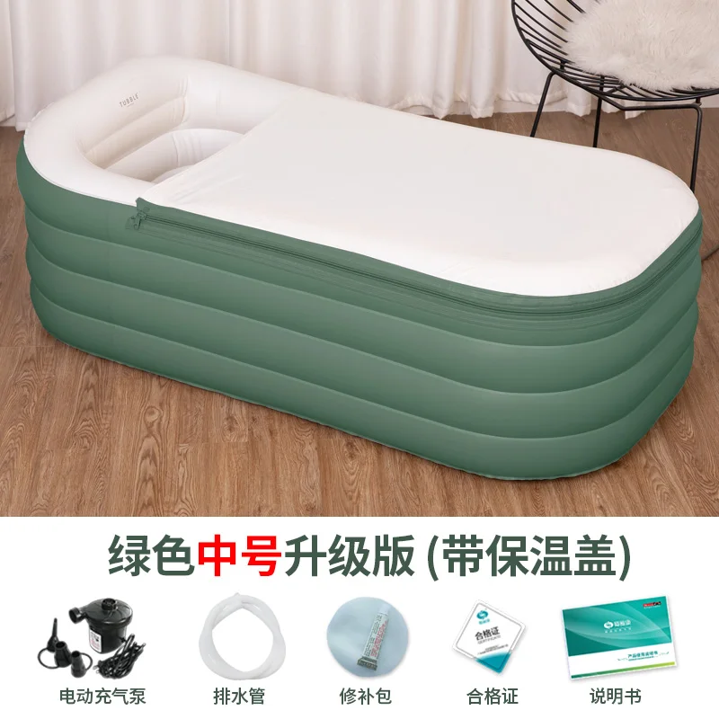 

Inflatable Bathtub Folding Adult Bathtub Household Whole Body Bathtub Double Mandarin Duck Bathing Large Portable Plastic Can