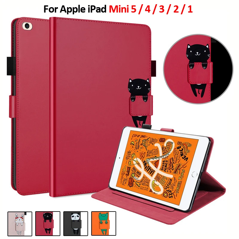 Милый Кот медведь панда чехол для планшета iPad Mini 7 9 &quotЧехол книжка из кожи с