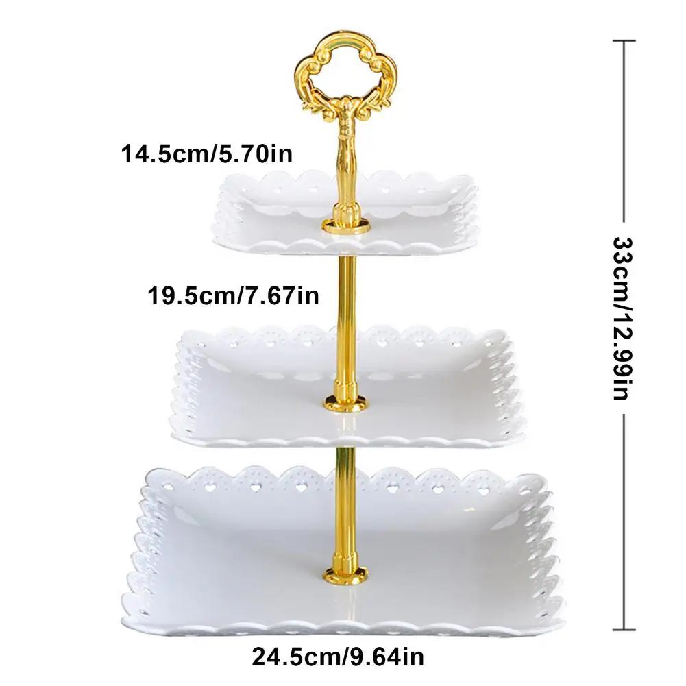 

European-style Fruit Plate Three-layer Dessert Rack Wedding Cake Tray Cake Rack Candy Tray Rack