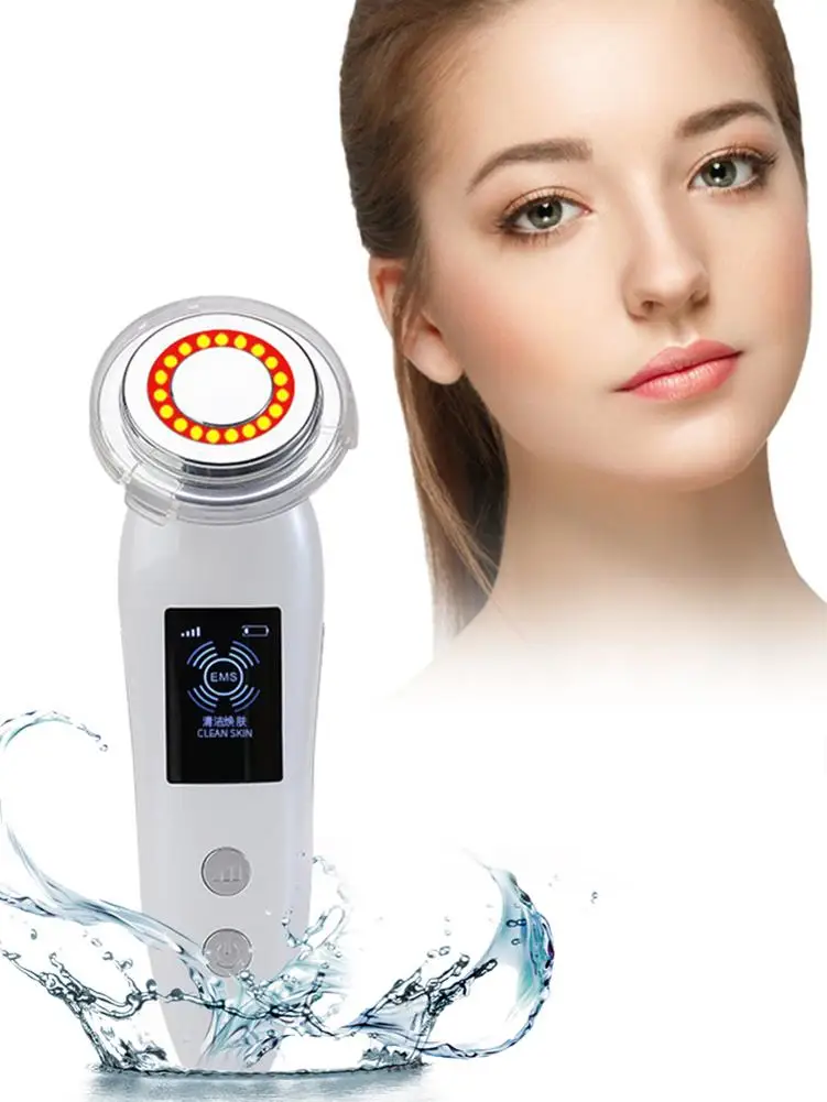 

Face Skin Beauty Instrument Ultrasonic Photon Beauty Instrument Facial Deep Cleaning Massager Blackheads Acne Remover Instrument